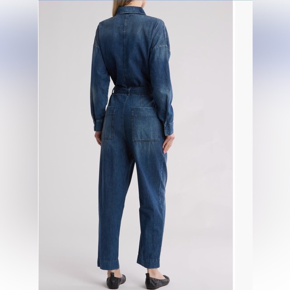 NWT AG Adriano Goldschmied Blue Denim Jumpsuit Relaxed Fit XS - Picture 2 of 6